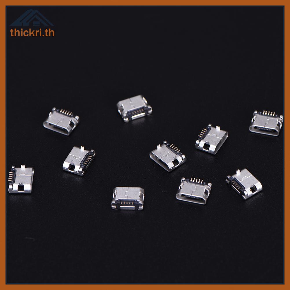 TT 10pcs Micro USB 5pin B ประเภทหญิงสําหรับ Connector 5 pin ชาร์จซ็อกเก็ต PL