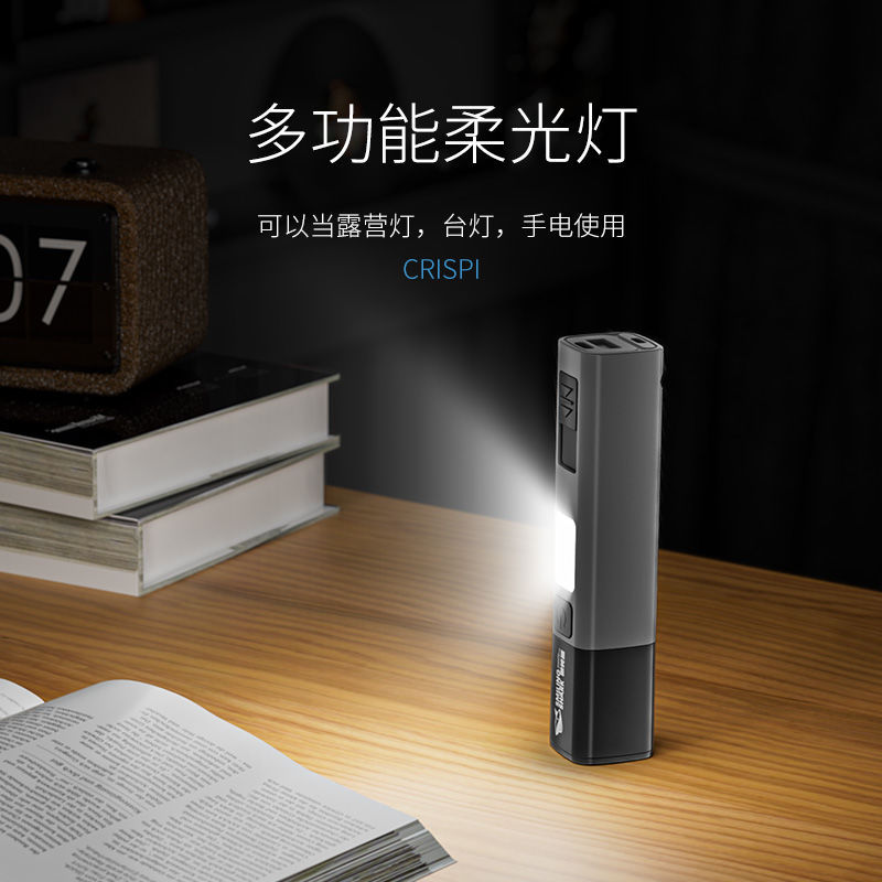 Smile Shark ไฟฉายมัลติฟังก์ชั่น ชาร์จไฟได้ สว่างมาก และกันน้ำ สำหรับใช้งานกลางแจ้ง