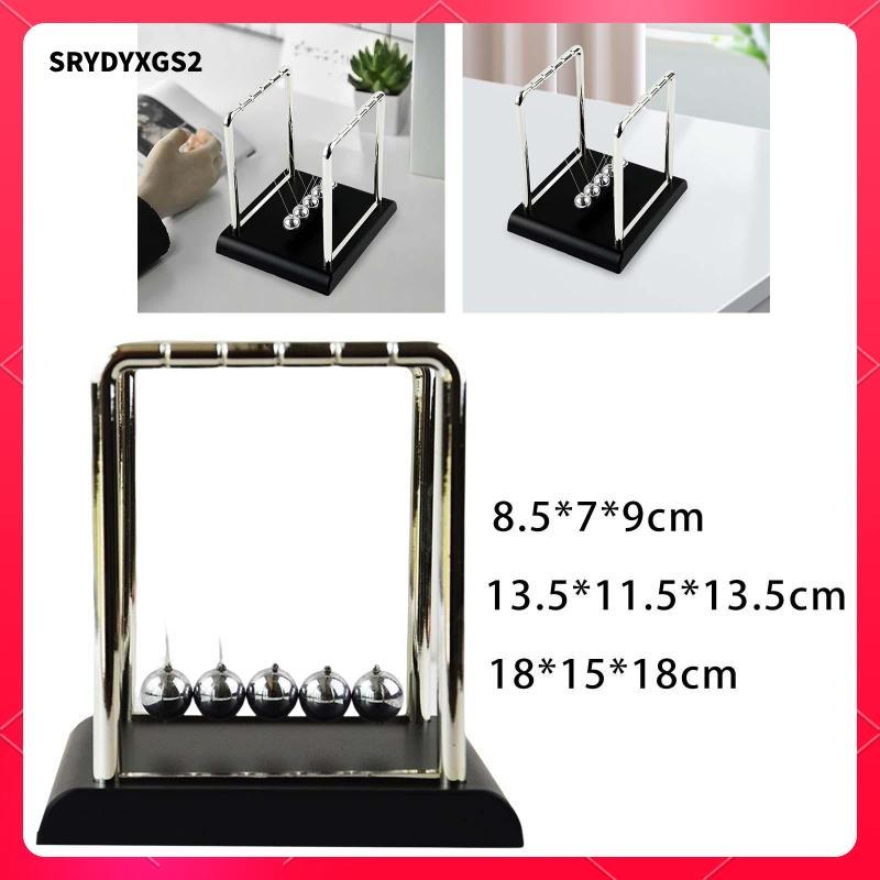 Newton Cradle Balance Balls พร้อมขาตั้งไม้ สำหรับตกแต่ง