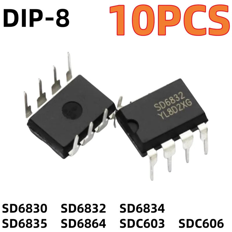 5PCS SD6830 SD6832 SD6834 SD6835 SD6864 SDC603 SDC606 DIP-8 ชิปไฟ IC