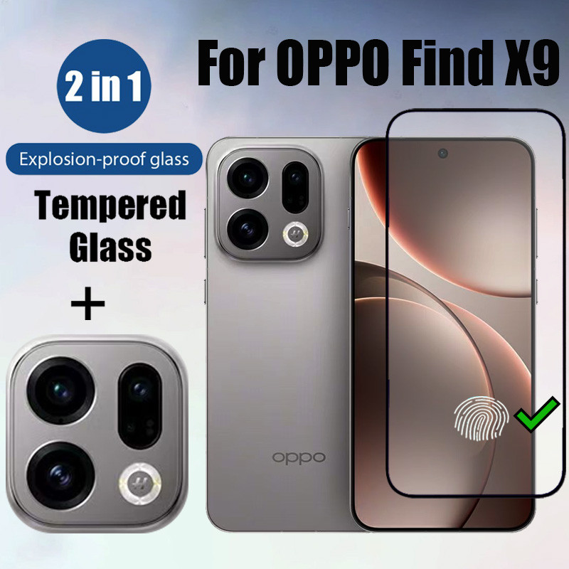 2 in 1 HD กระจกนิรภัย Flim สําหรับ OPPO Find X9 X8 Pro 5G Anti-impact Glass ฟิล์ม กันรอยหน้าจอ สำหรับ ฟิล์มกระจก & ฟิล์มกล้อง