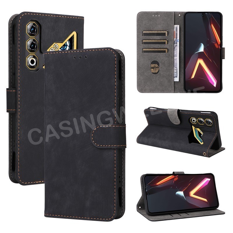 เคสโทรศัพท์สําหรับ ZTE Nubia Neo 3 5 GT Neo5 Neo 5 Pro 5G 2025 หรูหราหนังฝาครอบโทรศัพท์แม่เหล็กช่องใส่การ์ดขาตั้งฝาครอบกันกระแทกฝาหลัง
