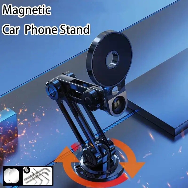 For Magnetic Suction Car Phone Holder Mechanical Arm Rotatable Adjustable Mobile Phone Bracket For I
