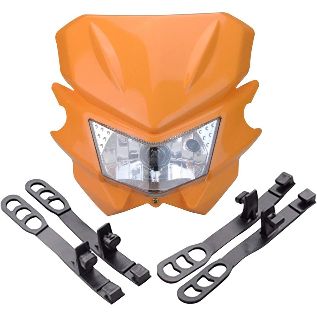 GOOFIT รถจักรยานยนต์ Dirt Bike Universal 12V 35W ไฟหน้า Fairing Light ไฟหน้าสําหรับ KX125 KX250 KXF2