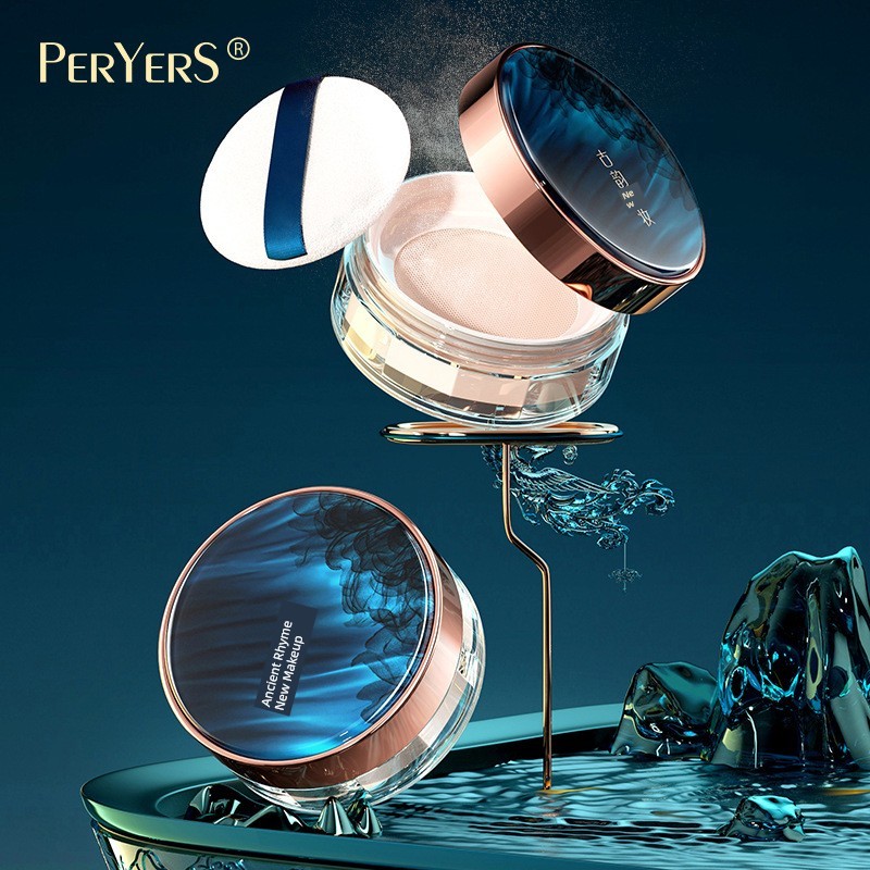 แป้งฝุ่น loose powder แป้งฝุ่นแท้ควบคุมความมันคอนซีลเลอร์แต่งหน้าFixing Powderกันน้ําSweatherติดทนนา