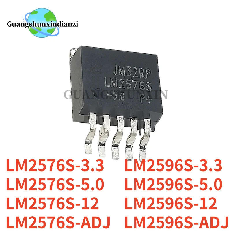 5PCS LM2596S LM2576S LM2596S-3.3 LM2596S-5.0 LM2596S-12 LM2596S-ADJ LM2576S-3.3 LM2576S-5.0 LM2576S-