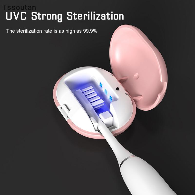 [TSST] Punching Uv กล่องฆ่าเชื้อแปรงสีฟันกล่องอบแห้งฆ่าเชื้อ Usb ชาร์จผู้ถือแปรงสีฟันแบบพกพา TAN