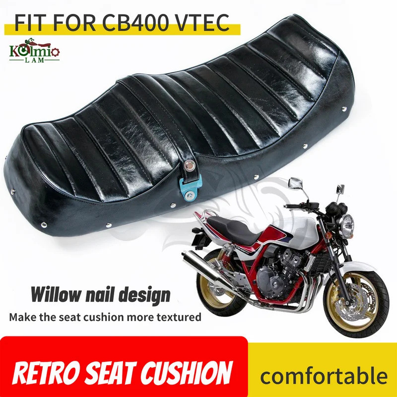 Fit สําหรับ 1999 - 2021 Honda CB400 VTEC 1- 2 - 3 - 4 - 5 เบาะนั่งรถจักรยานยนต์ Vintage Saddle Cafe 