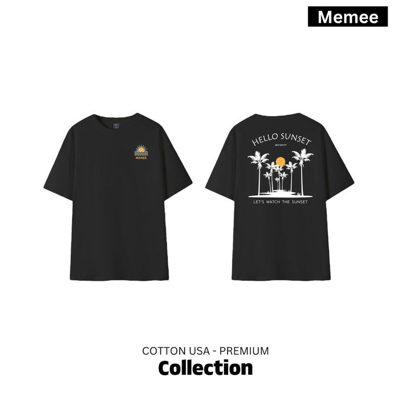 MEMEE~เสื้อยืดCOTTON USA ผ้าหนานิ่มS-3XL (Hello Sunset)