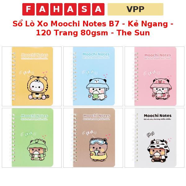 XO Moochi Notes B7 Spring Notebook - เส้นแนวนอน - 120 หน้า 80gsm - The Sun