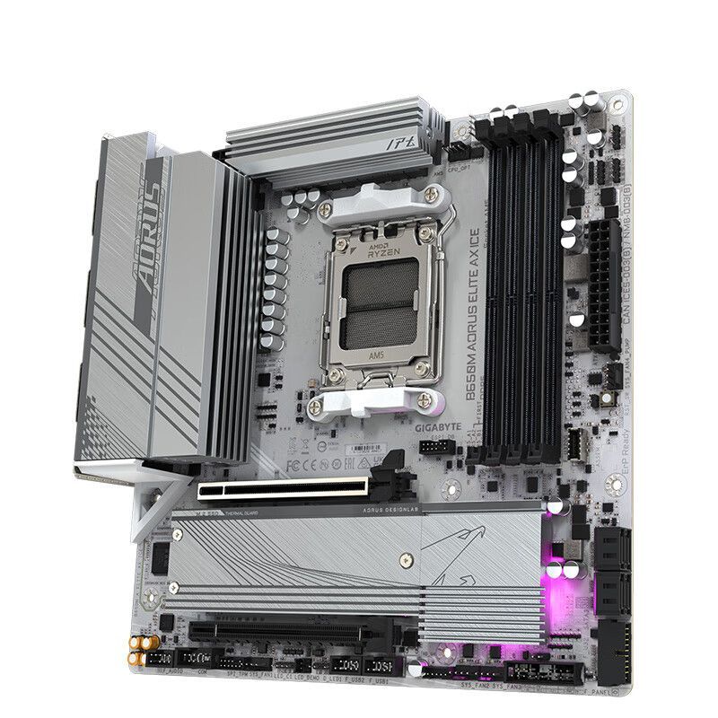 Gigabyte B650M แกะสลักขนาดเล็กแกะสลักน้ําแข็งเกมแกะสลัก AM5 เมนบอร์ดสนับสนุน 7500F 7800X3D 9800X3D C