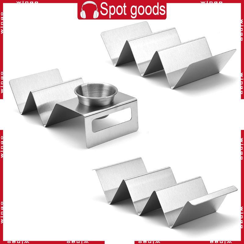 WIN Taco ที่วางขาตั้งสแตนเลส Taco สําหรับแผ่น Shell Taco สําหรับบ้านและพักผ่อน