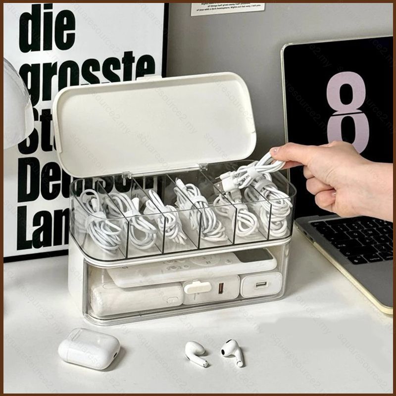 SQ2 Multi-layer Organizer Box Data Cable Management Box USB Storage Box Small Desk Accessories QS2