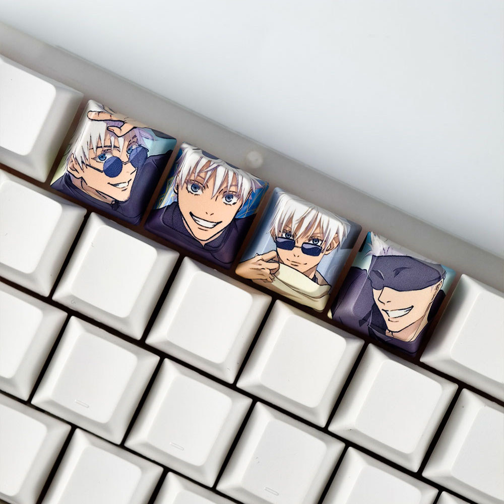Gojo Satoru Keycaps โปรไฟล์เชอร์รี่ 12 ชิ้น PBT Dye Sublimation Mechanical Keycaps Aula Madlion Wooting Jujutsu Kaisen อะนิเมะ DIY Creative Cool Keycaps ราคา ถูกที่สุด ดีลบีเคเค แกลเลอรีภาพที่ 8
