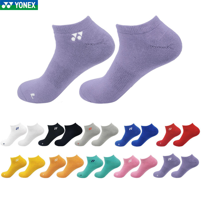 YY Loafer Socks ใช่ ถุงเท้าแบดมินตันผ้าขนหนูหนาด้านล่างปักถุงเท้าผู้ชายผู้หญิงกีฬาวิ่งถุงเท้า
