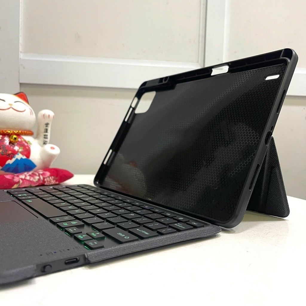 ฝาครอบคีย์บอร์ดอัจฉริยะ Keybroad พร้อมทัชแพด ขาตั้ง ไฟ LED ถอดออกได้ สําหรับ Xiaomi Pad 8