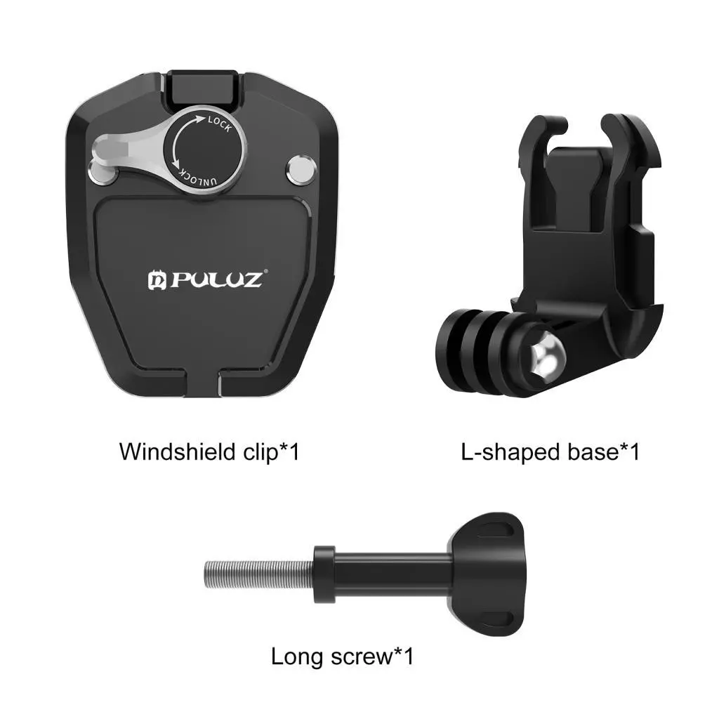 PULUZ PU942B ขาจับกล้องติดกระจกรถจักรยานยนต์สำหรับ GoPro Hero 12/11/10 DJI OSMO Action 4 Insta360 X4/ X3/ Ace Pro thumbnail 7