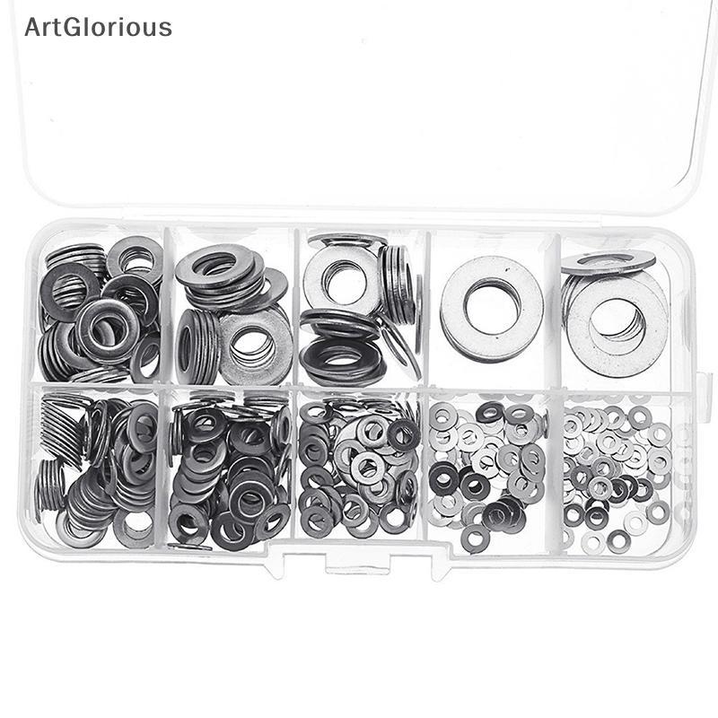 Art 180 PCS 304 สแตนเลสสตีลแบนเครื่องซักผ้าชุด M2/2.5/3/4/5/6/8/10 เหมาะสําหรับตกแต่งบ้านโรงงานการบํ