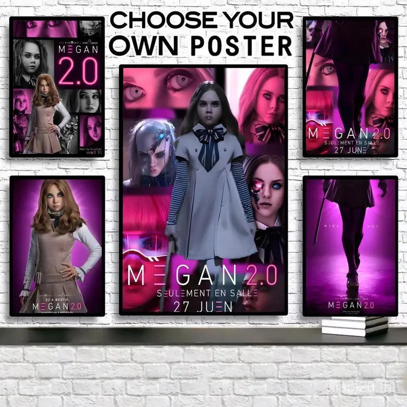 โปสเตอร์ภาพยนตร์ M-M3gan 2.0 HD สำหรับตกแต่งผนัง ไม่มีกรอบ พร้อมให้เป็นของขวัญ