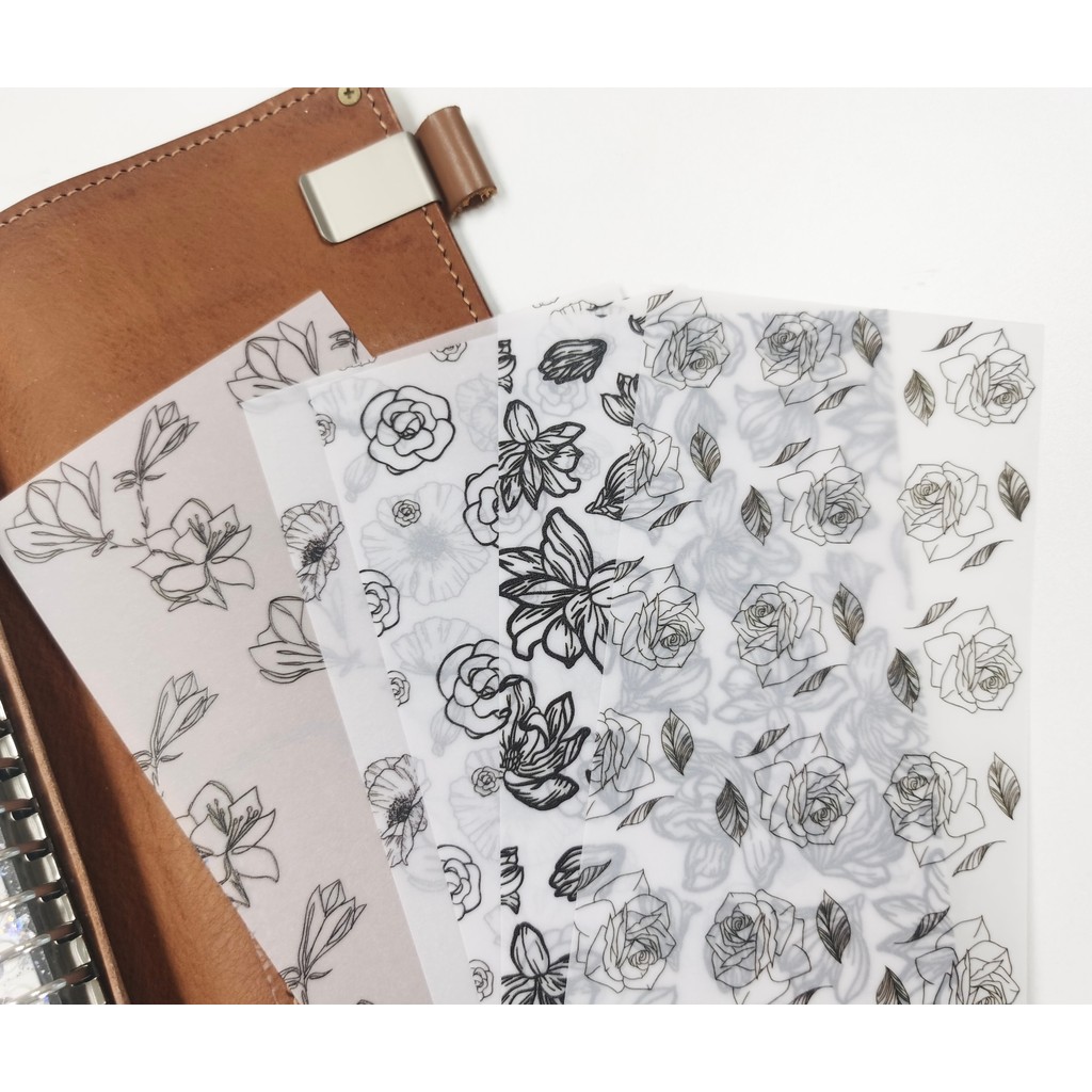 [September · Black White Prosperity Set] Sulfate Paper bow8la Original ins Style Loose-leaf Handbook