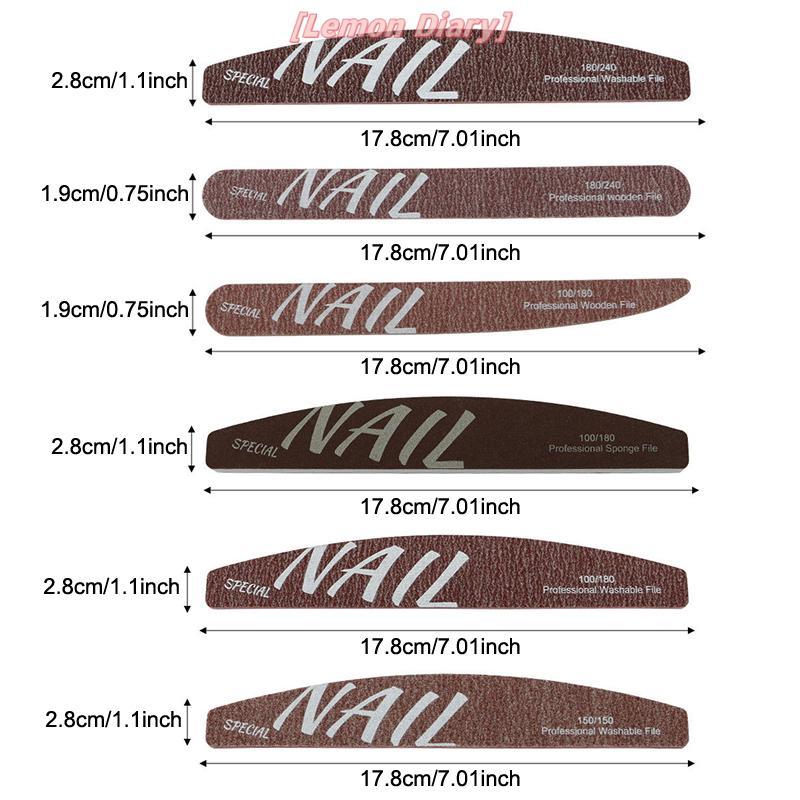 แอลดี| Pro เล็บตะไบเล็บ Dual Sided Nail Care เครื่องมือ Buffing Sanding Halfmoon รูปร่างเล็บล้างทําความสะอาดได้ 100/150/180/240 Grit ใหม่ ราคา ถูกที่สุด ดีลบีเคเค แกลเลอรีภาพที่ 9