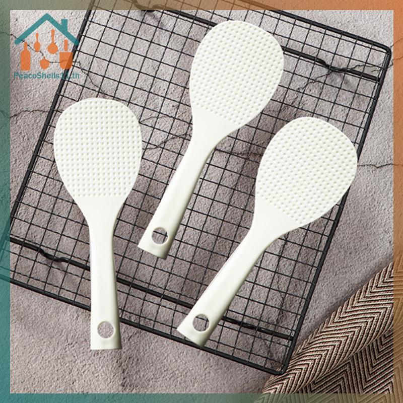 PeaceShells ตักข้าว Stand-up ช้อนข้าวไม่ติด หม้อหุงข้าวพลาสติก ช้อน PP พลั่วข้าว ช้อนทําอาหาร ทัพพี เครื่องครัว TH