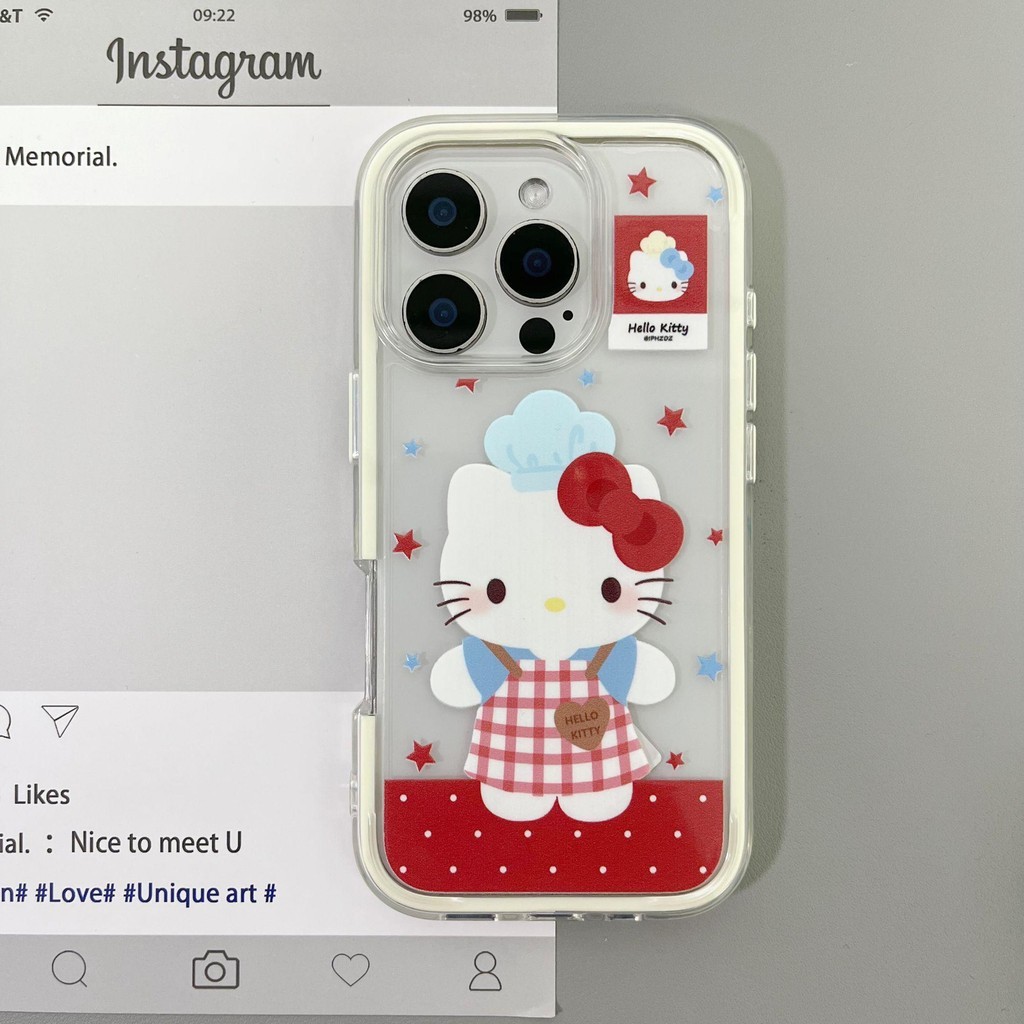 Hello Kitty โปร่งใสเคสโทรศัพท์ Drop-Resistant สําหรับ iPhone 16 Promax 15 Promax 11 12 13 Pro14plus 11Promax Xs XR XS Max 78se 7plus 6SP 6S