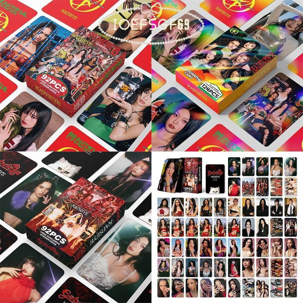 IOEFSGF69 92/124 ชิ้น KATSEYE การ์ด Lomo, BEAUTIFULCHAOS HD พิมพ์ KATSEYE อัลบั้ม LOMO การ์ด, MANON 
