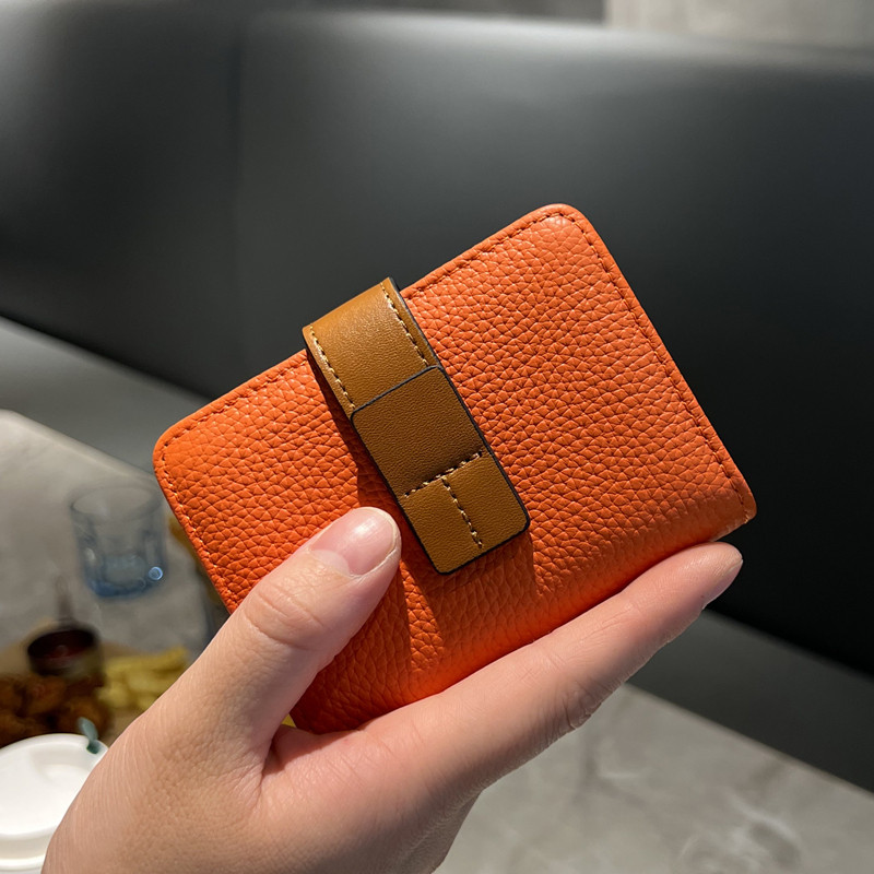 cardholder wallet ของแท้หนัง ID Card Holder สไตล์ใหม่สำหรับผู้หญิง Influencer แบบ Two-in-One Anti-Ma