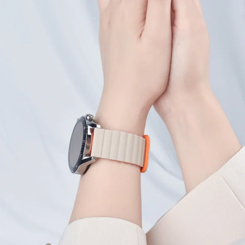 Two-Tone สายแม่เหล็กสำหรับGarmin Forerunner 970 570 965 255 265 Smartwatch Bracelet For Garmin Venu 3 2  Vivoactive 4 ราคา ถูกที่สุด ดีลบีเคเค แกลเลอรีภาพที่ 3