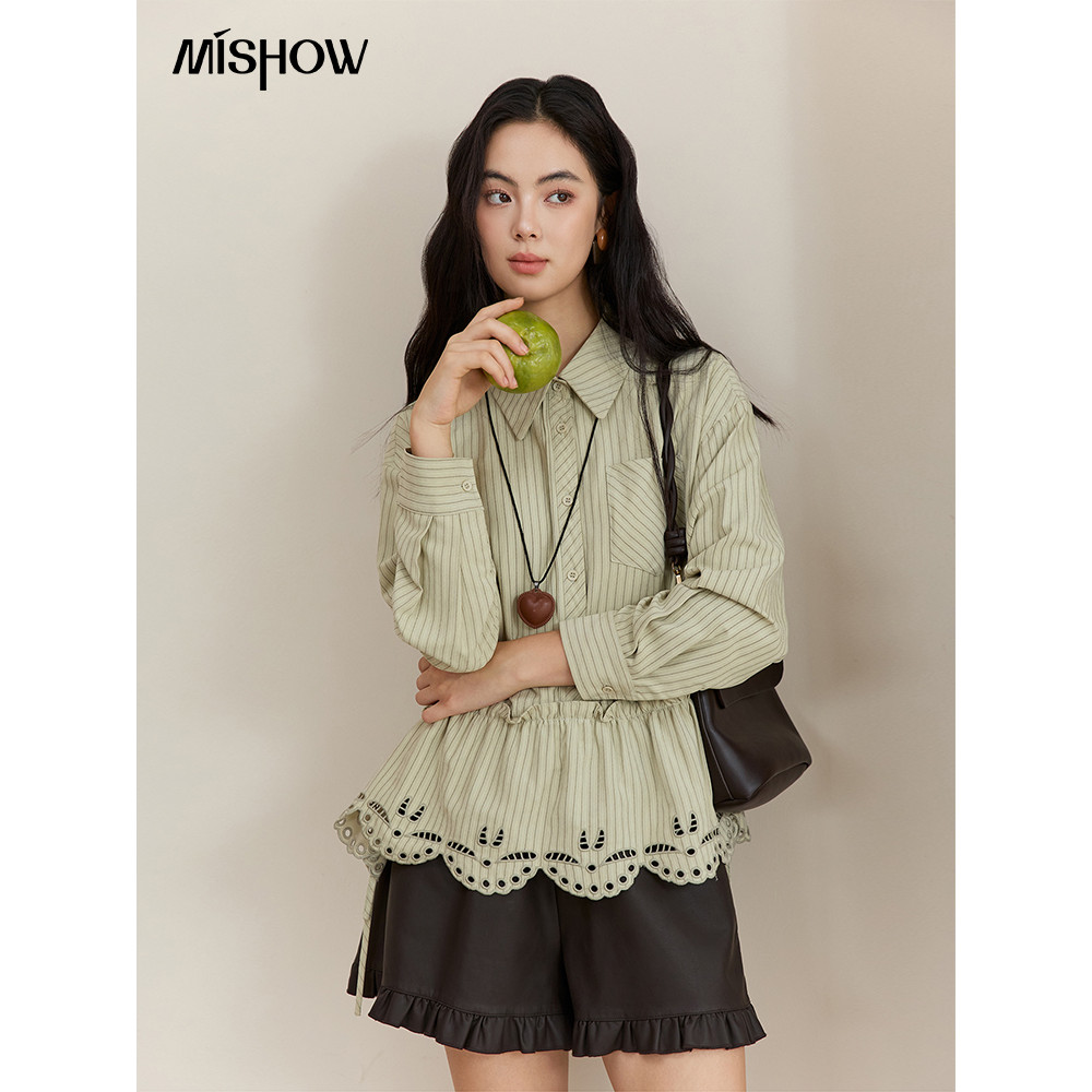 MISHOW สีเขียวเสื้อผู้หญิง ฤดูใบไม้ร่วง 2025 ใส่สบายสำหรับการเดินทาง