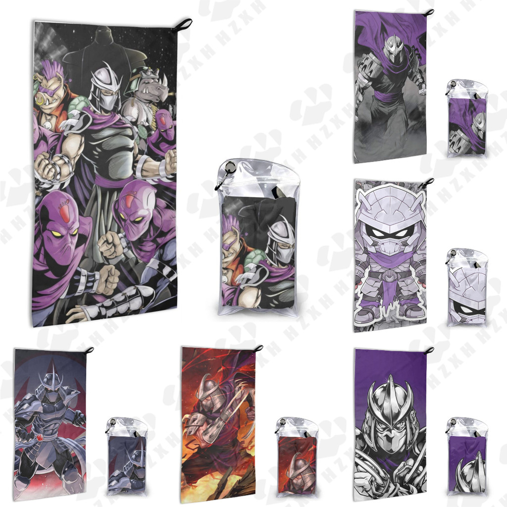TMNT Shredder ผ้าขนหนูแห้งเร็วผ้าเช็ดมือ 16x31.5 นิ้วไมโครไฟเบอร์กีฬาโยคะผ้าเช็ดตัวของขวัญวันเกิด