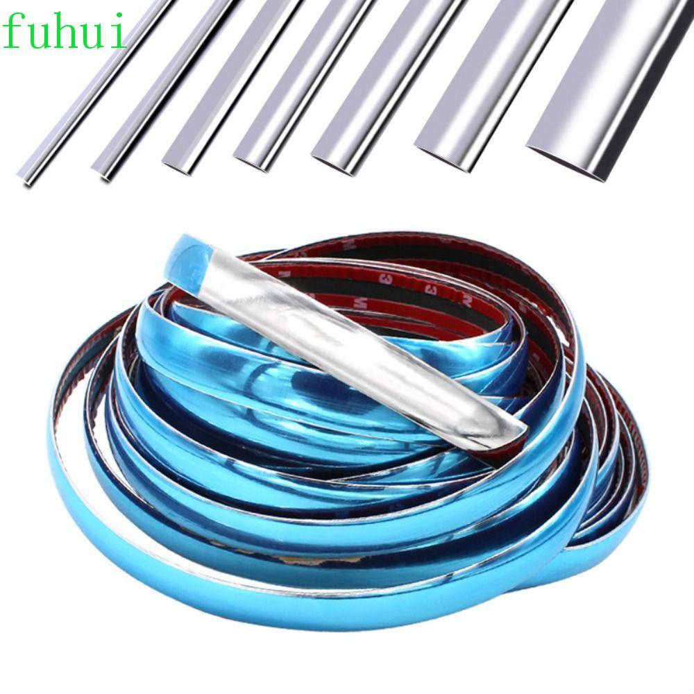 FUHUI แถบตกแต่งรถยนต์ภายนอก Trim PVC Universal 3M อุปกรณ์รถยนต์ Moulding จัดแต่งทรงผม Trim จัดแต่งทร