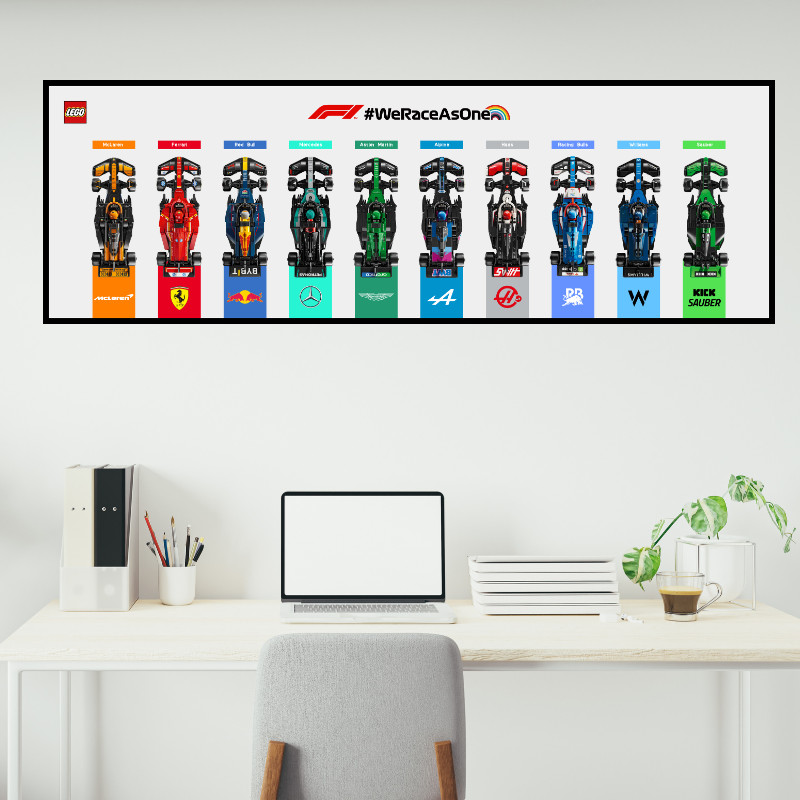 กรอบรูปติดผนัง Lego Speed F1 Series 77242 Ferrari สีแดง สำหรับ коллекционและการประดับบ้าน