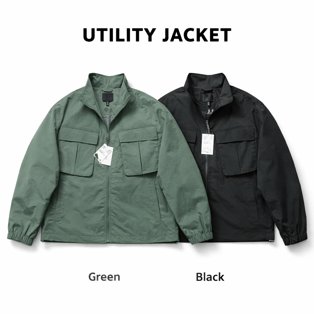 การค้าต่างประเทศสั่งซื้อผู้ชาย M65 สไตล์ Stand-Up Collar Multi-Pocket Cargo Jacket เสื้อแจ็คเก็ตกันน