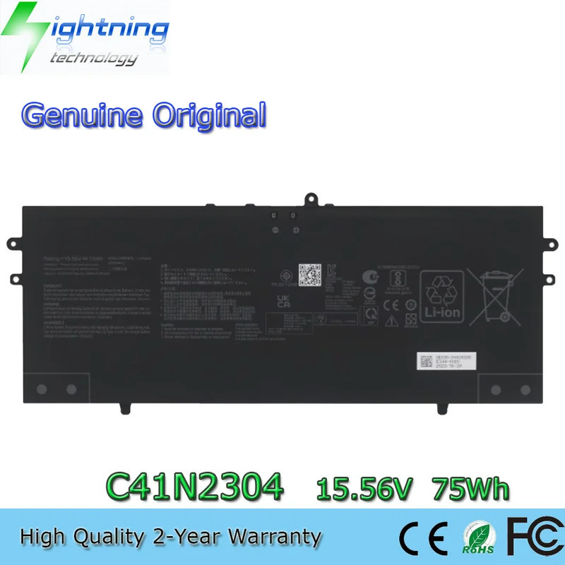 C41N2304 1566V 75Wh แบตเตอรี่แล็ปท็อป 4825mAh สําหรับ Asus S5507 S5606 M5606 UM3406HA