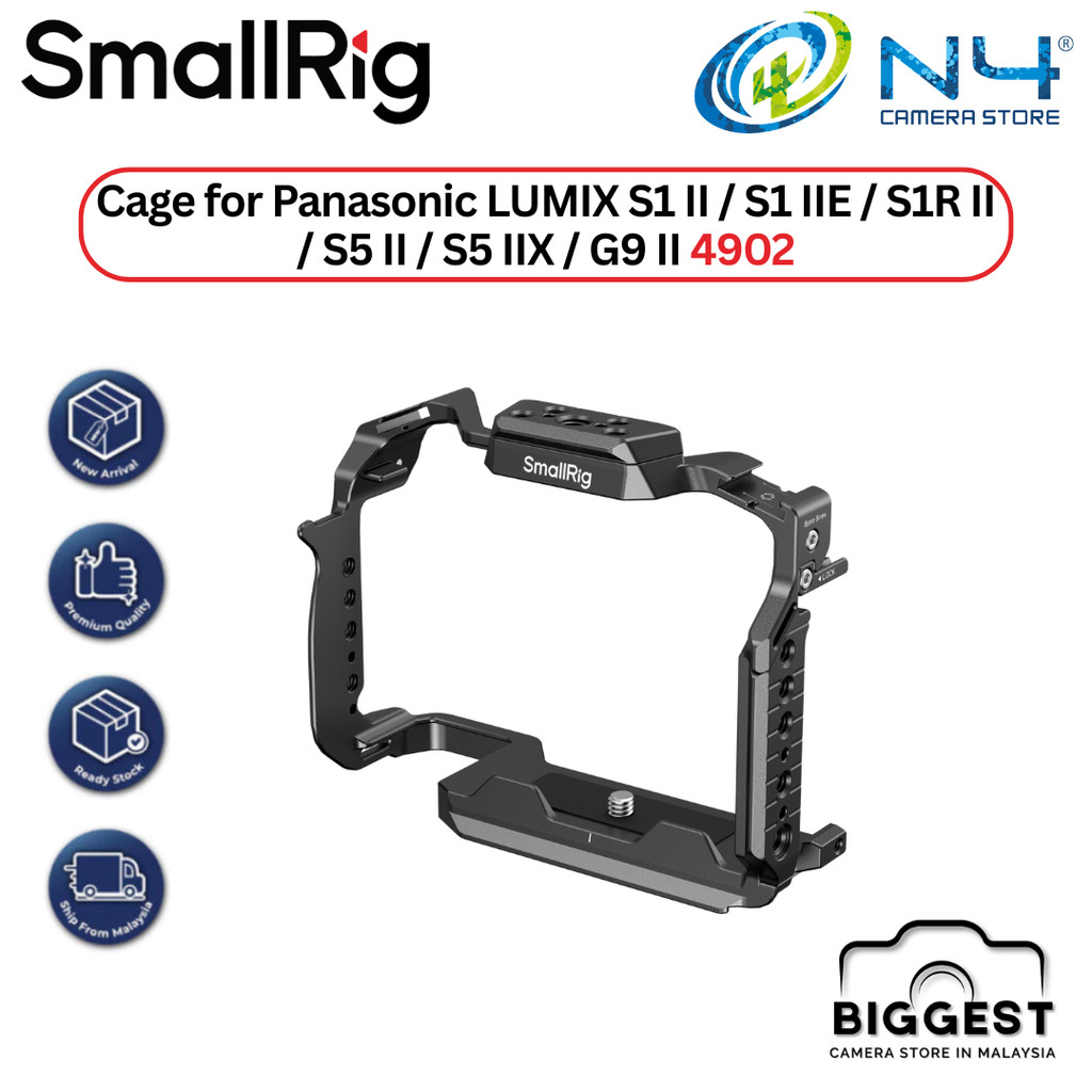 SMALLRIG CAGE สําหรับ PANASONIC LUMIX S1 II / S1 IIE / S1R II / S5 II / S5 IIX / G9 II (4902)