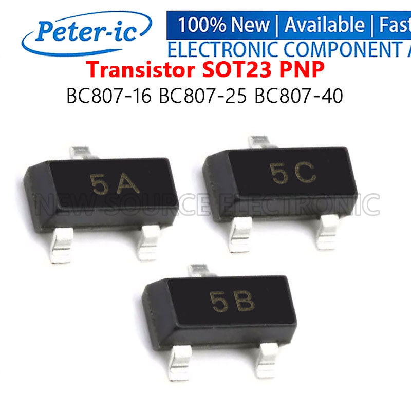 (20 ชิ้น) BC807-16 BC807-25 BC807-40 5A 5B 5C SOT23 PNP Power ทรานซิสเตอร์ SMD ชิป Triode