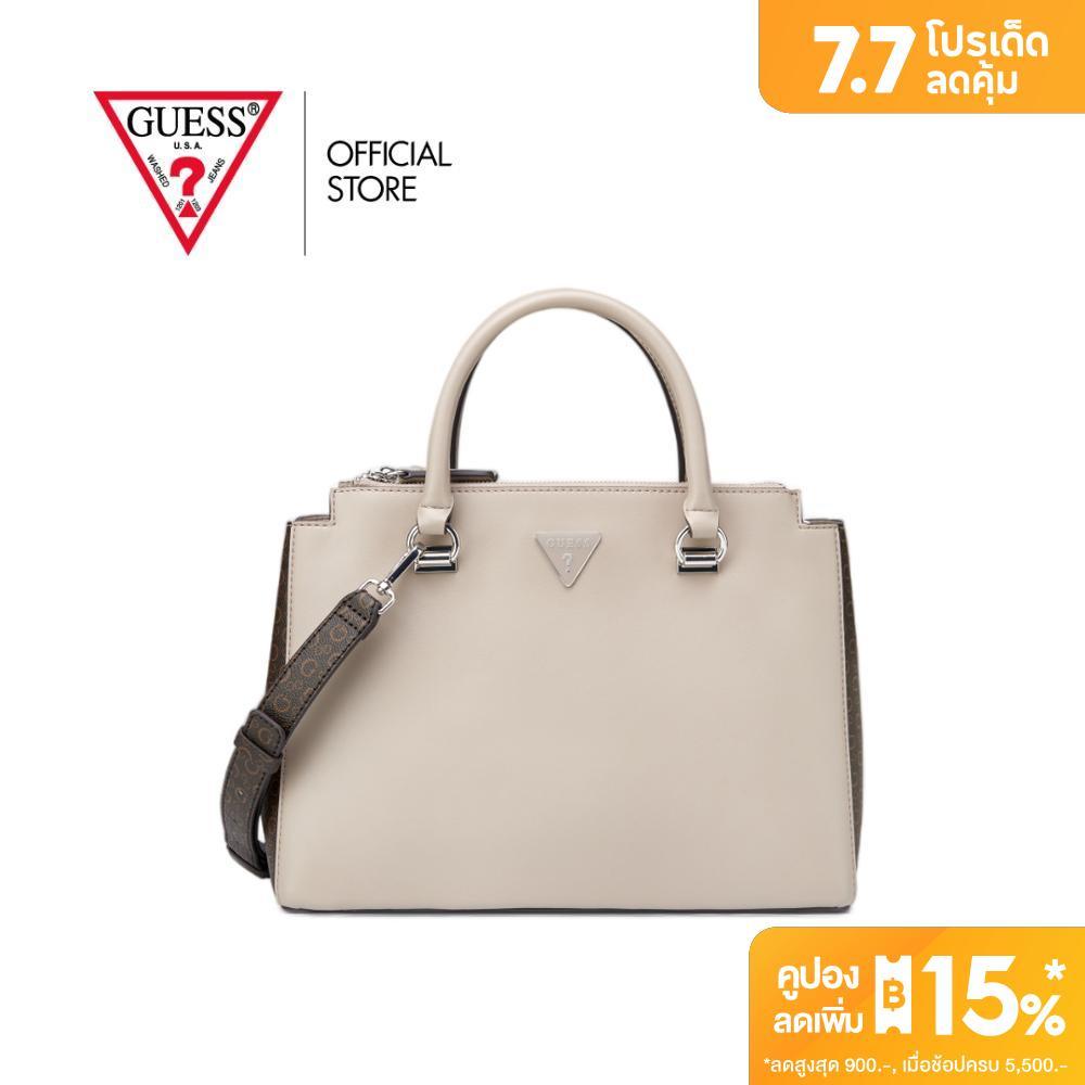 GUESS กระเป๋า รุ่น LE996306 PHYLLIS SATCHEL SATCHEL สีน้ำตาลอมเทา