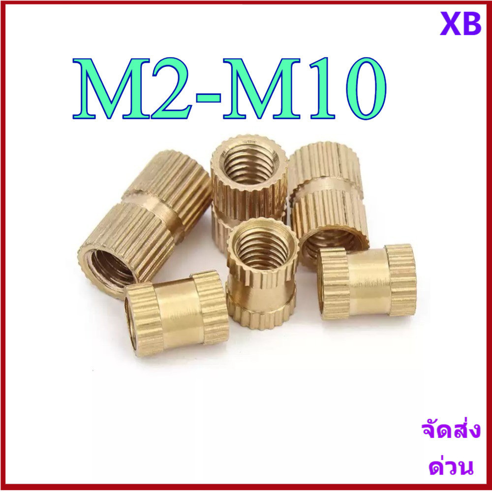 ทองเหลืองหักเกลียวใส่ (ชุดความร้อน) - Hot Melt ฝัง Nut สําหรับเครื่องพิมพ์ 3D / พลาสติก M2-M10 XB-ZZ-1