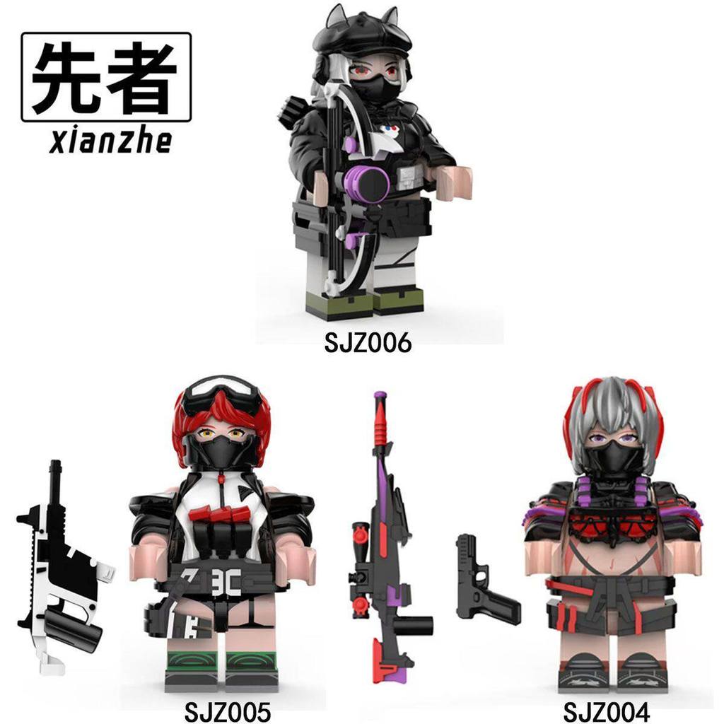 เกมมือถือเดลต้าทหารกองกําลังพิเศษซีรีส์ Luna Mai Xiaowen Midnight Postman ประกอบบล็อกตัวต่อ Minifigu