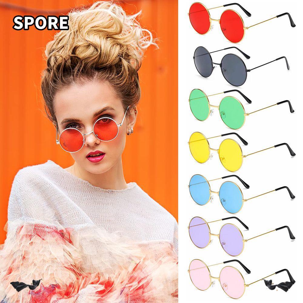SPORE แว่นกันแดดทรงกลม Retro Party Hippie Circle Glasses