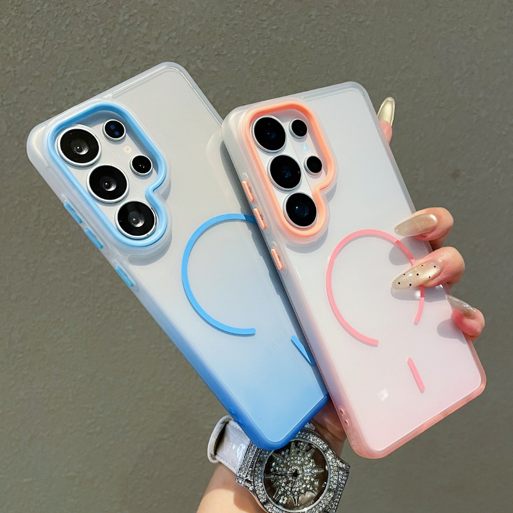 Jelly Color Gradient Soft TPU เคสโทรศัพท์สําหรับ Samsung Galaxy S26 S25 S24 S23 Ultra ShockProof ปุ่มป้องกันแฟชั่นสาวของขวัญปลอก