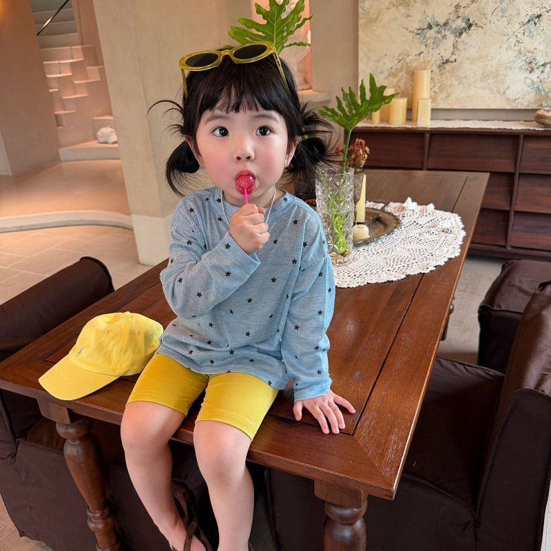 สาวฤดูร้อนพิมพ์ Polka Dot แขนยาวครีมกันแดดเสื้อยืดญี่ปุ่นหลวม Breathable House Sil