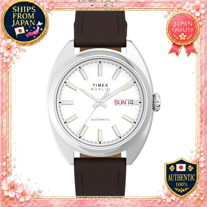 TIMEX Marlin Automatic 50M WR Mineral Glass White Dial TW2Y65200 Men's