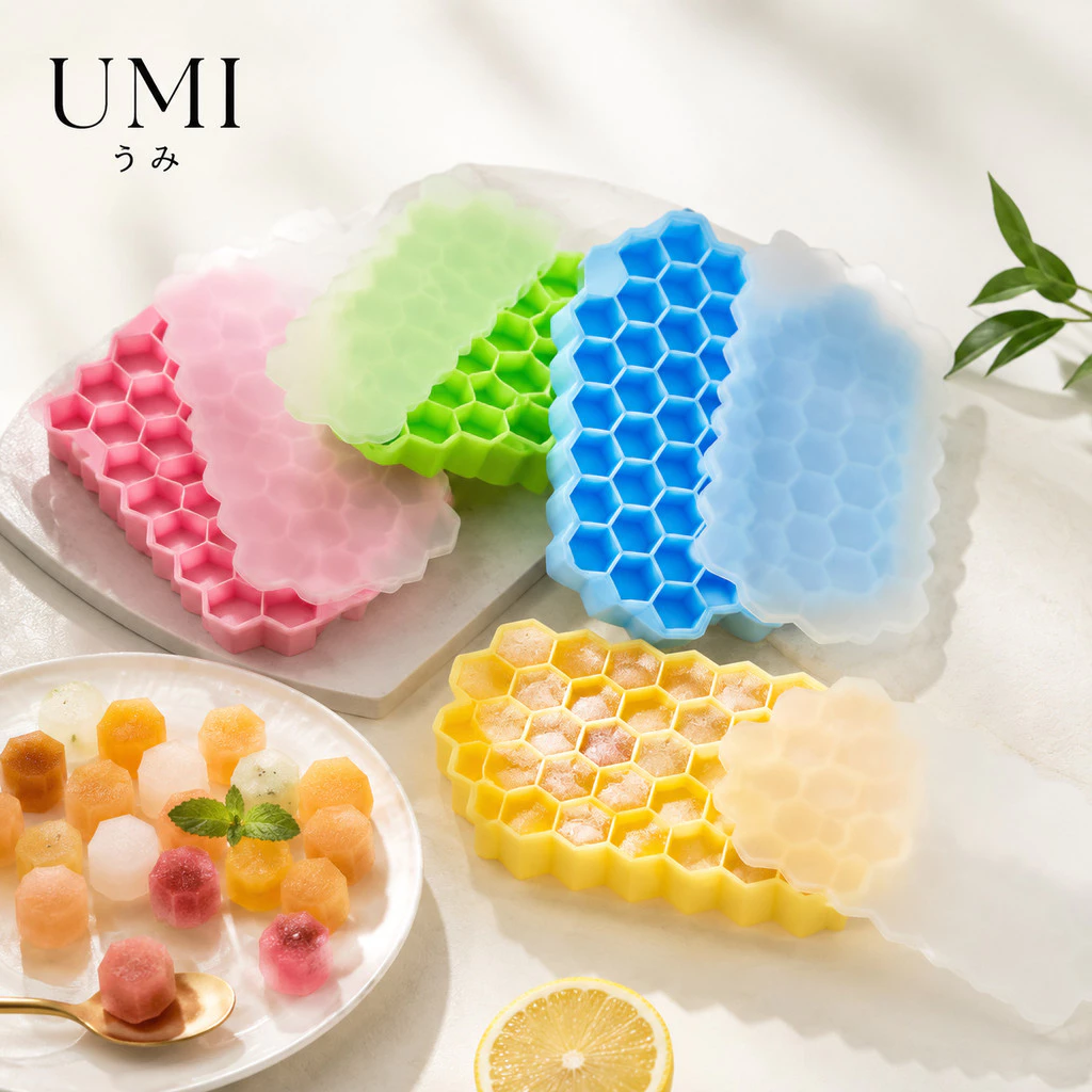 【พร้อมส่ง🚚】UMI ถาดทำน้ำแข็งซิลิโคน 37 ช่อง พร้อมฝาปิด ถอดง่าย ไม่ติด ถอดง่าย ใช้ซ้ำได้