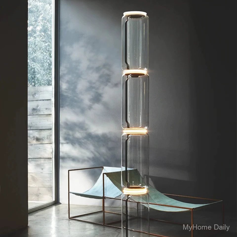 Designer Glass Model Room Lighting Modern Minimalist Artistic Living Room Hotel Decorative Floor Lam