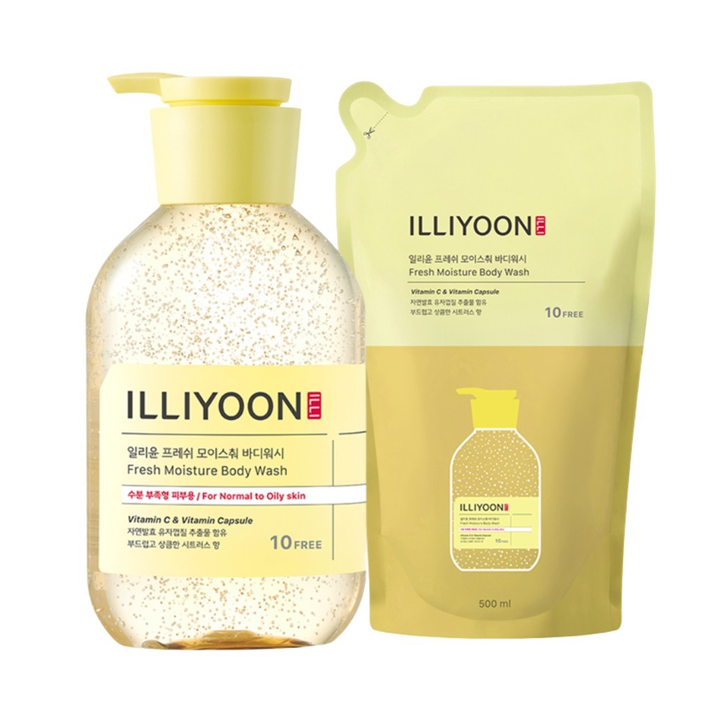 [illyoon] Fresh Moisture Body Wash รีฟิล 500ml + 500ml 2pcs / Korean Body Wash / Moisture Boost by i
