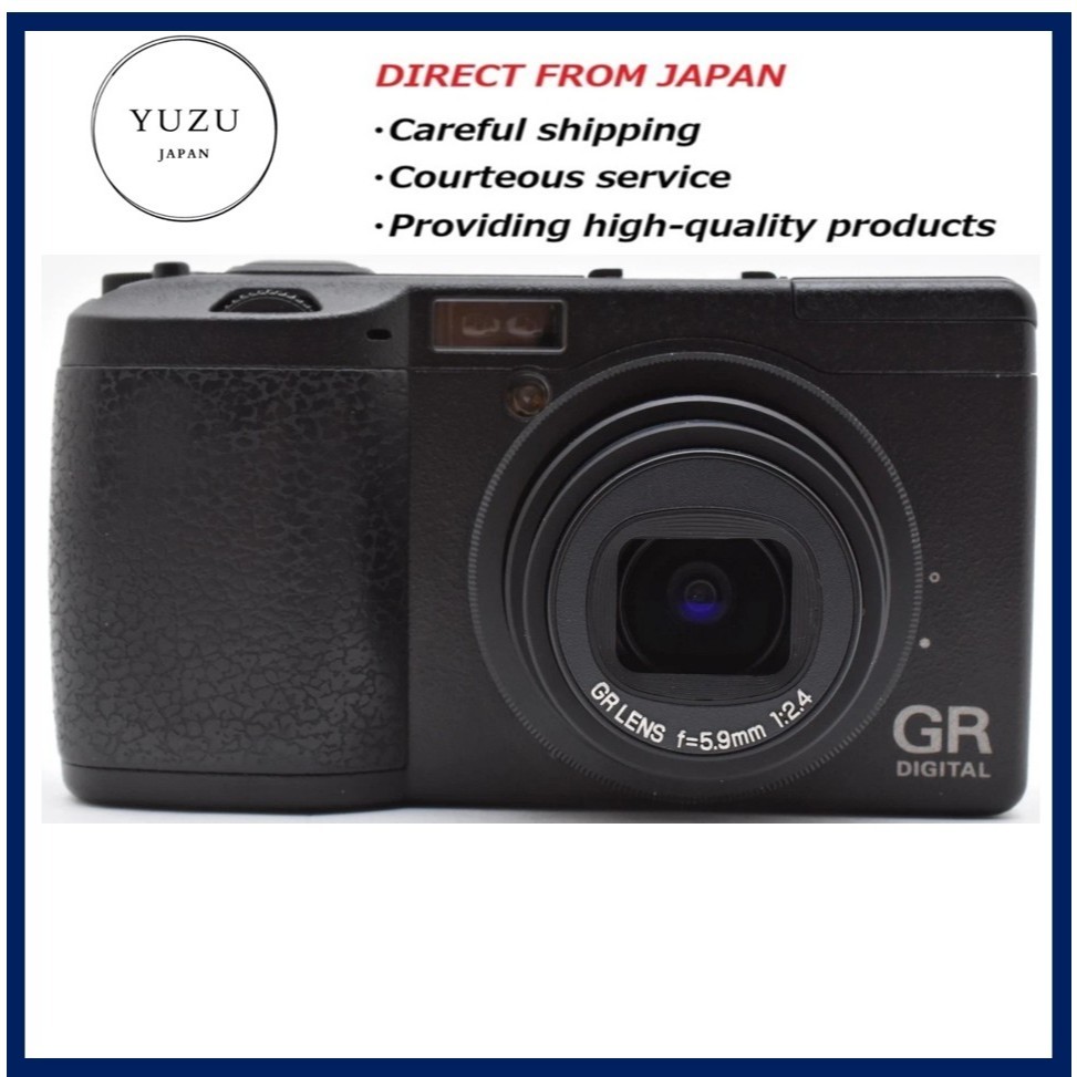 Pre-owned Product RICOH GR DIGITAL II 10.1MP Compact Digital Camera Black 28mm F2.4 Prime Lens Premi