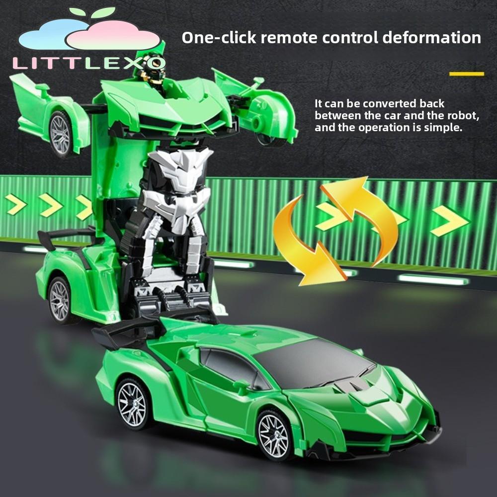 LITTLEX Transformable Robot Car, 2-in-1 Remote Control Electric RC Car, One-key Deformation Car Mode